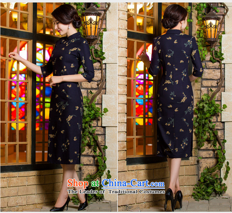 Macharm fen     2015 Autumn replacing retro Sau San video in thin large cuff improved linen long skirt 9036# qipao JORIN XXL picture, prices, brand platters! The elections are supplied in the national character of distribution, so action, buy now enjoy more preferential! As soon as possible.