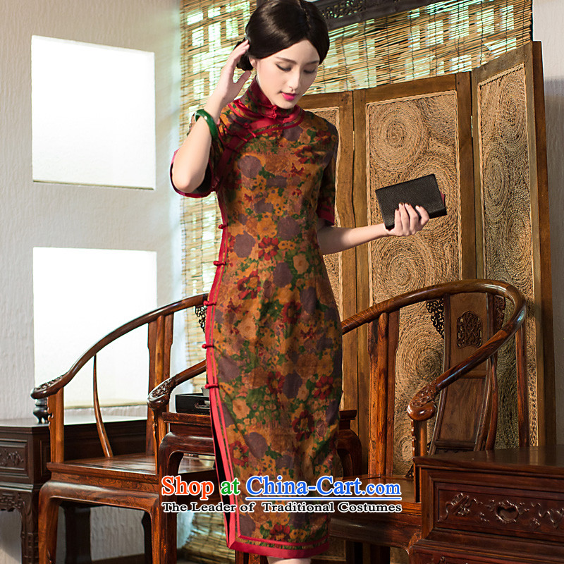 Chinese Classic summer-new high-precious silk-lb cloud yarn qipao retro improvement of Sau San daily picture color XL, China Ethnic Classic (HUAZUJINGDIAN) , , , shopping on the Internet