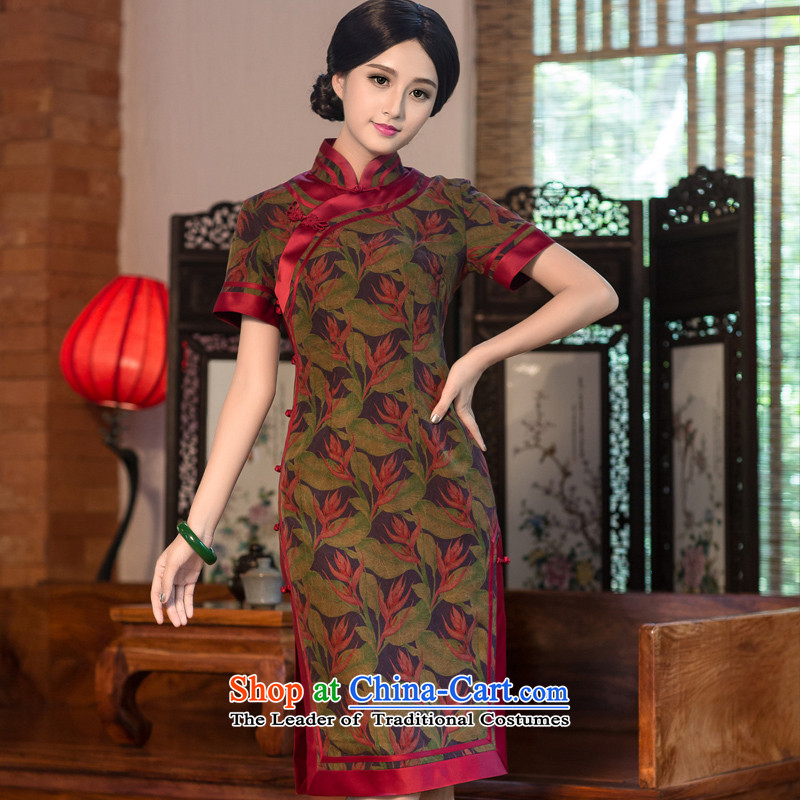 Chinese Classic summer-new high-precious silk-lb cloud yarn qipao retro improvement of Sau San daily picture color , ethnic Chinese Classic (HUAZUJINGDIAN) , , , shopping on the Internet