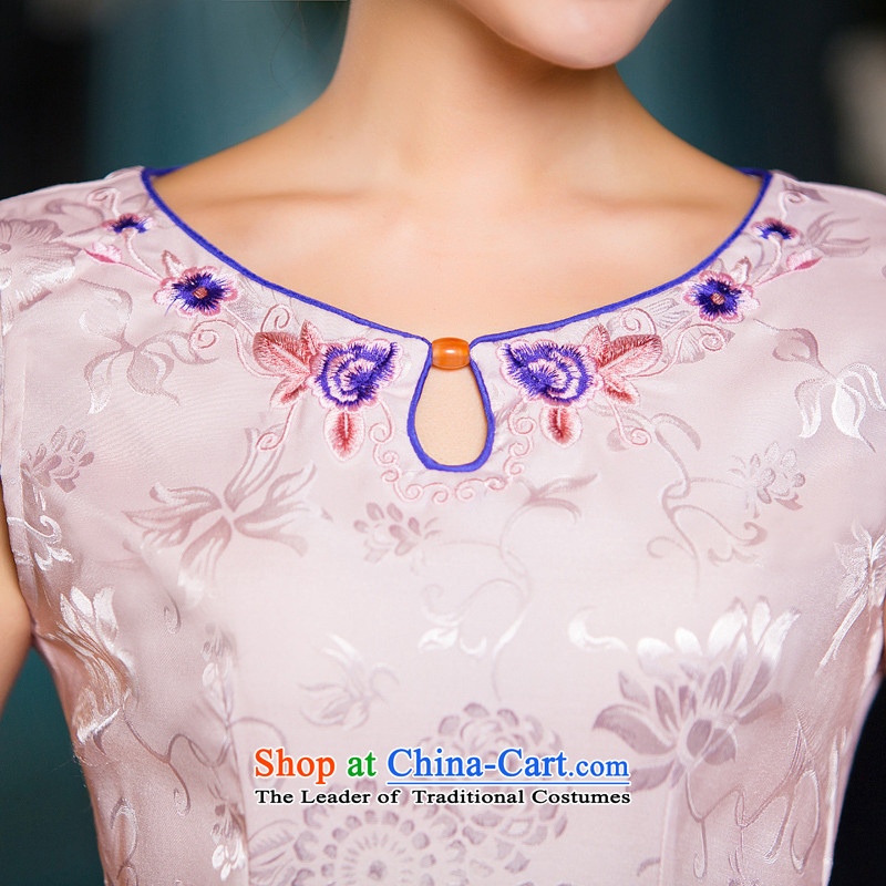 Ink and diamond 2015 new 歆 of daily cheongsam dress summer improved cheongsam dress elegant qipao gown QD 191 Sau San, L, ink 歆 MOXIN (shopping on the Internet has been pressed.)