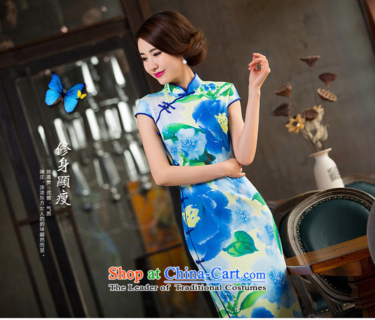 The Drunken Blue 2015 Summer 歆 long qipao cheongsam dress daily improved Sau San new cheongsam dress long QD237 2XL Photo, prices, brand platters! The elections are supplied in the national character of distribution, so action, buy now enjoy more preferential! As soon as possible.