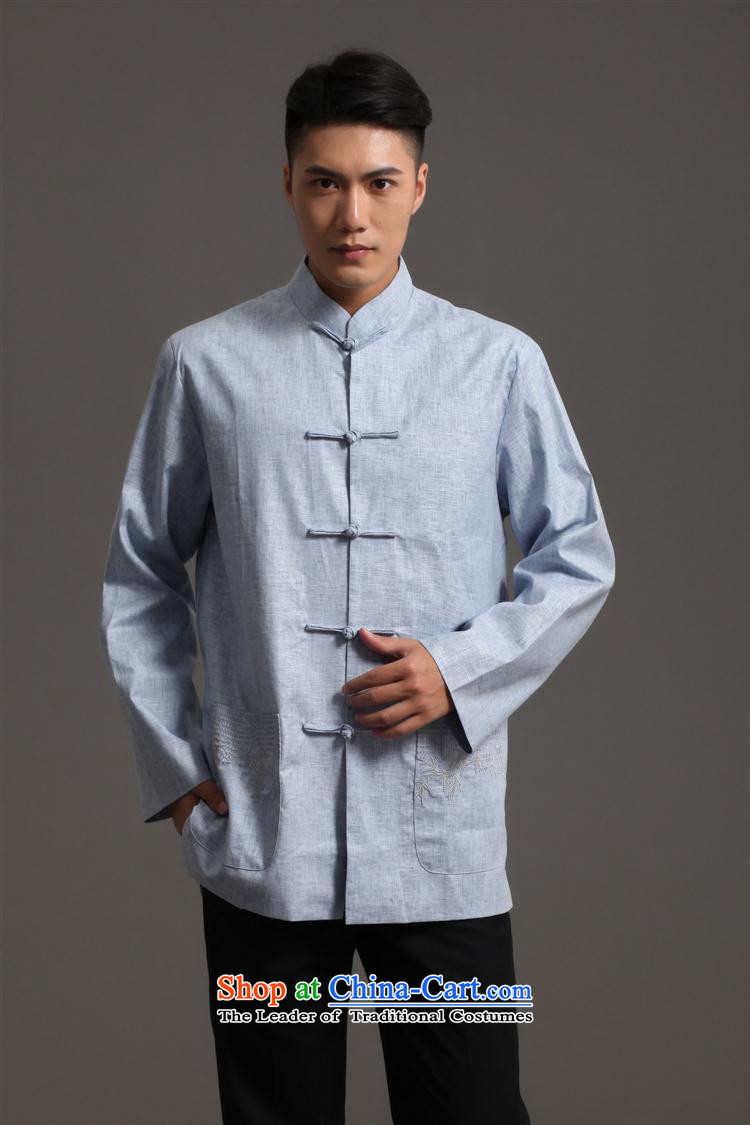 Tang Dynasty 2512-3 men) Chinese tunic, new collar ethnic Han-Tang Dynasty Light Gray L picture, prices, brand platters! The elections are supplied in the national character of distribution, so action, buy now enjoy more preferential! As soon as possible.