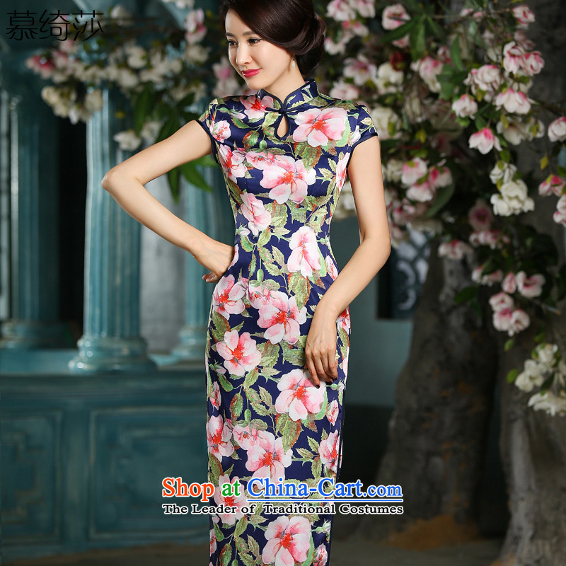 The cheer her people?fall 2015 replacing the new medium to long term, skirts cheongsam look long cheongsam dress retro daily improved picture color?S Cheongsam