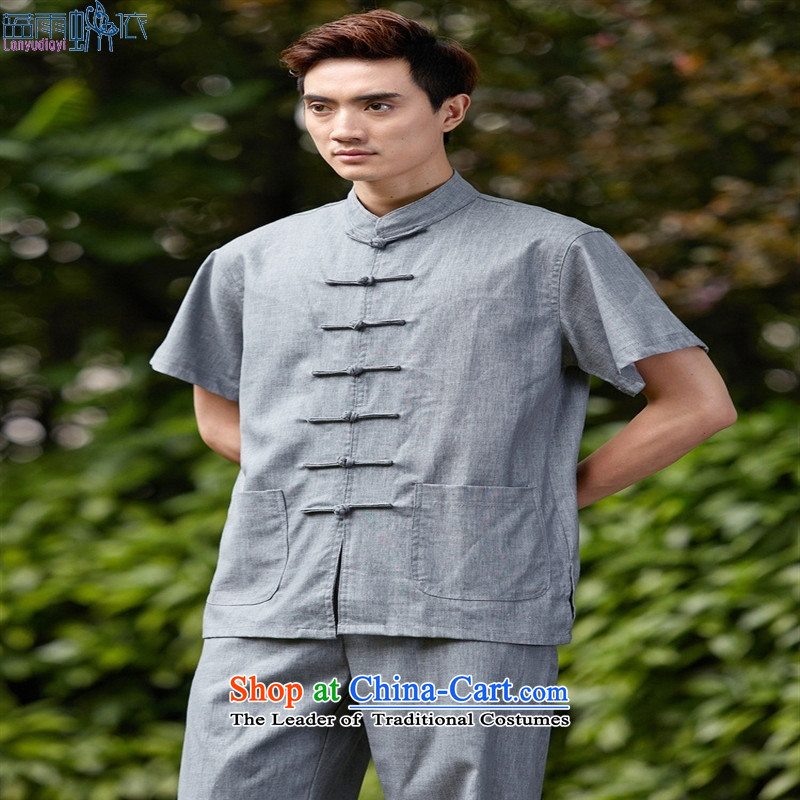 The new short-sleeved blouses Tang kit 2525-2 men Taiji Kongfu?XXXL white shirt