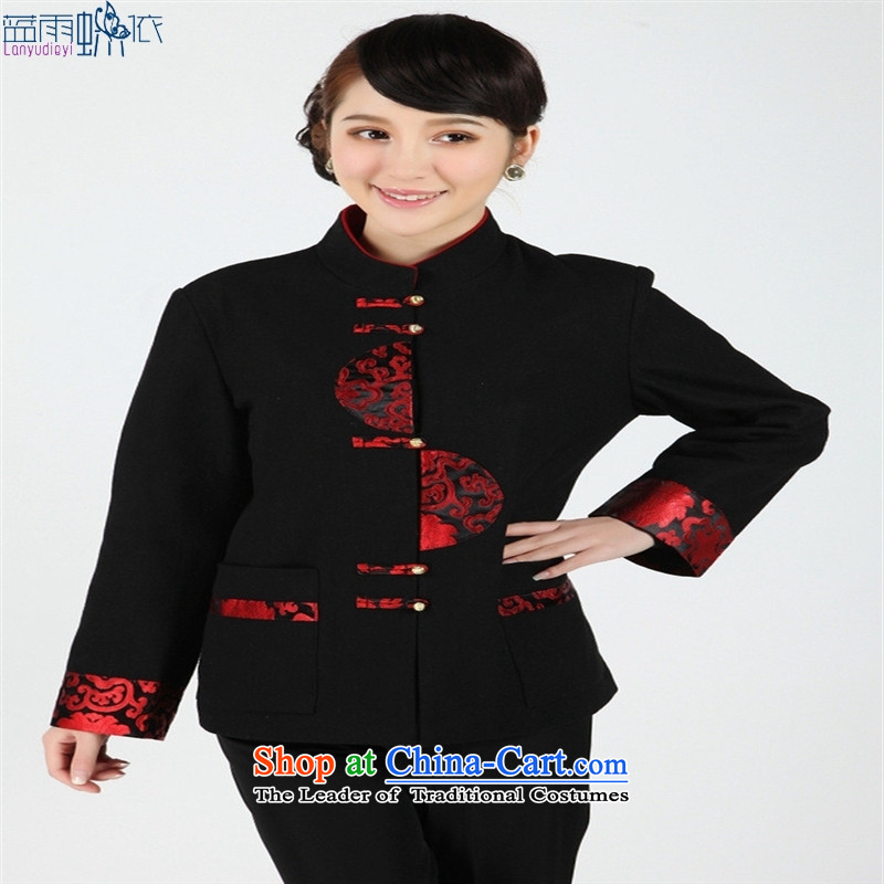 Women and men are older Tang dynasty [2358-2] Tang blouses, overalls and costumes. Red XL, blue rain butterfly according to , , , shopping on the Internet