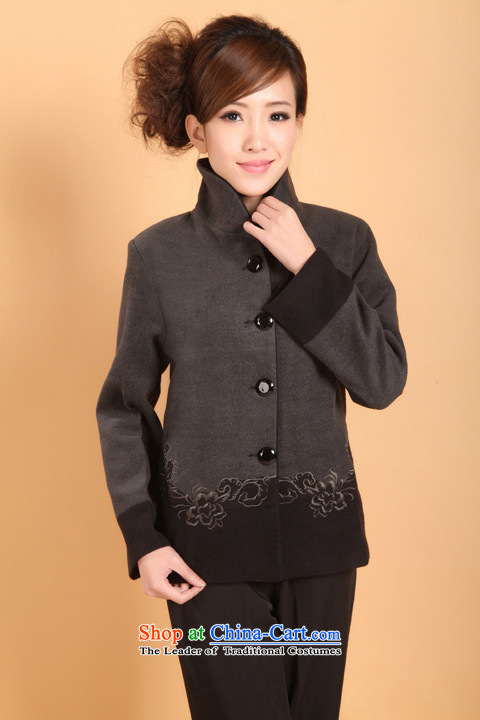 Qipao Tang blouses workwear national costumes Chinese clothing costumes. Gray M picture, prices, brand platters! The elections are supplied in the national character of distribution, so action, buy now enjoy more preferential! As soon as possible.