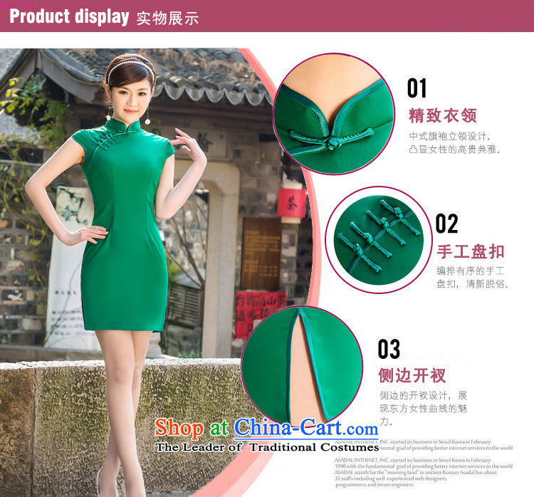 2015 Spring/Summer New Solid Color Elastic satin sexy low power's elegant qipao cheongsam dress up manually detained by red L picture, prices, brand platters! The elections are supplied in the national character of distribution, so action, buy now enjoy more preferential! As soon as possible.