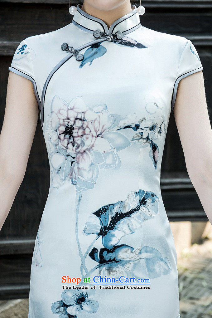 2015 Spring Tension of low lotus facade on's elegant qipao cheongsam dress suits collar S picture, prices, brand platters! The elections are supplied in the national character of distribution, so action, buy now enjoy more preferential! As soon as possible.