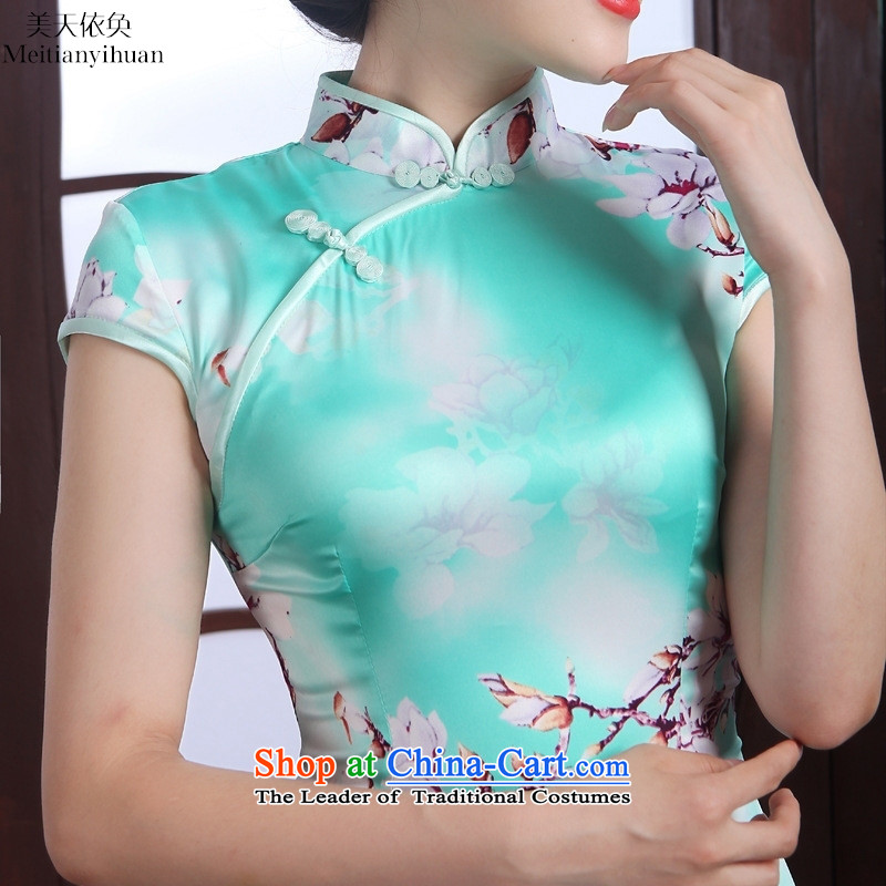 Summer 2015 new qipao stylish herbs extract short skirt) picture color XXL, us day in accordance with the property (meitianyihuan) , , , shopping on the Internet