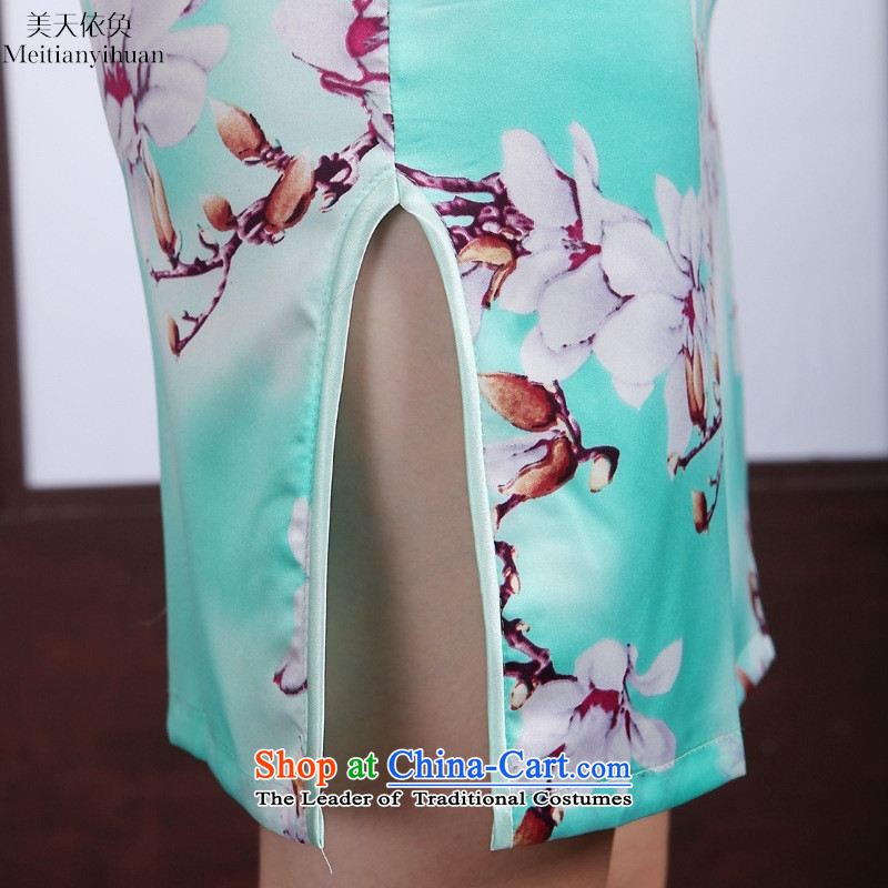 Summer 2015 new qipao stylish herbs extract short skirt) picture color XXL, us day in accordance with the property (meitianyihuan) , , , shopping on the Internet