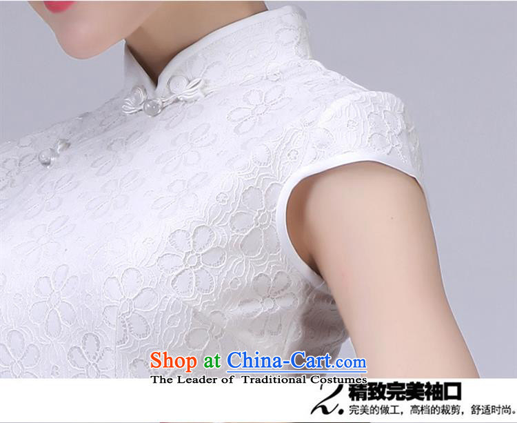Pure White Lace qipao 2015 small fresh short of nostalgia for the forklift truck thin White XXL Sau San video picture, prices, brand platters! The elections are supplied in the national character of distribution, so action, buy now enjoy more preferential! As soon as possible.