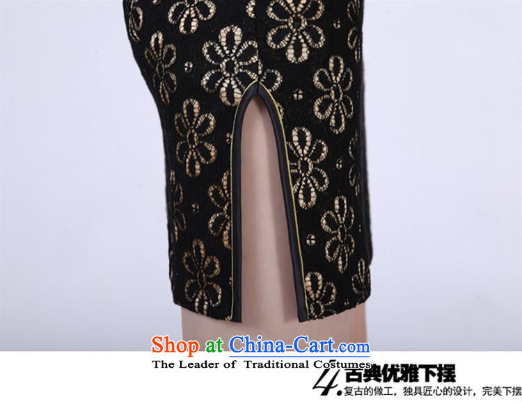 In spring and summer and sexy short of black lace qipao 2015 New Stylish retro Sau San elegant dresses black M picture, prices, brand platters! The elections are supplied in the national character of distribution, so action, buy now enjoy more preferential! As soon as possible.