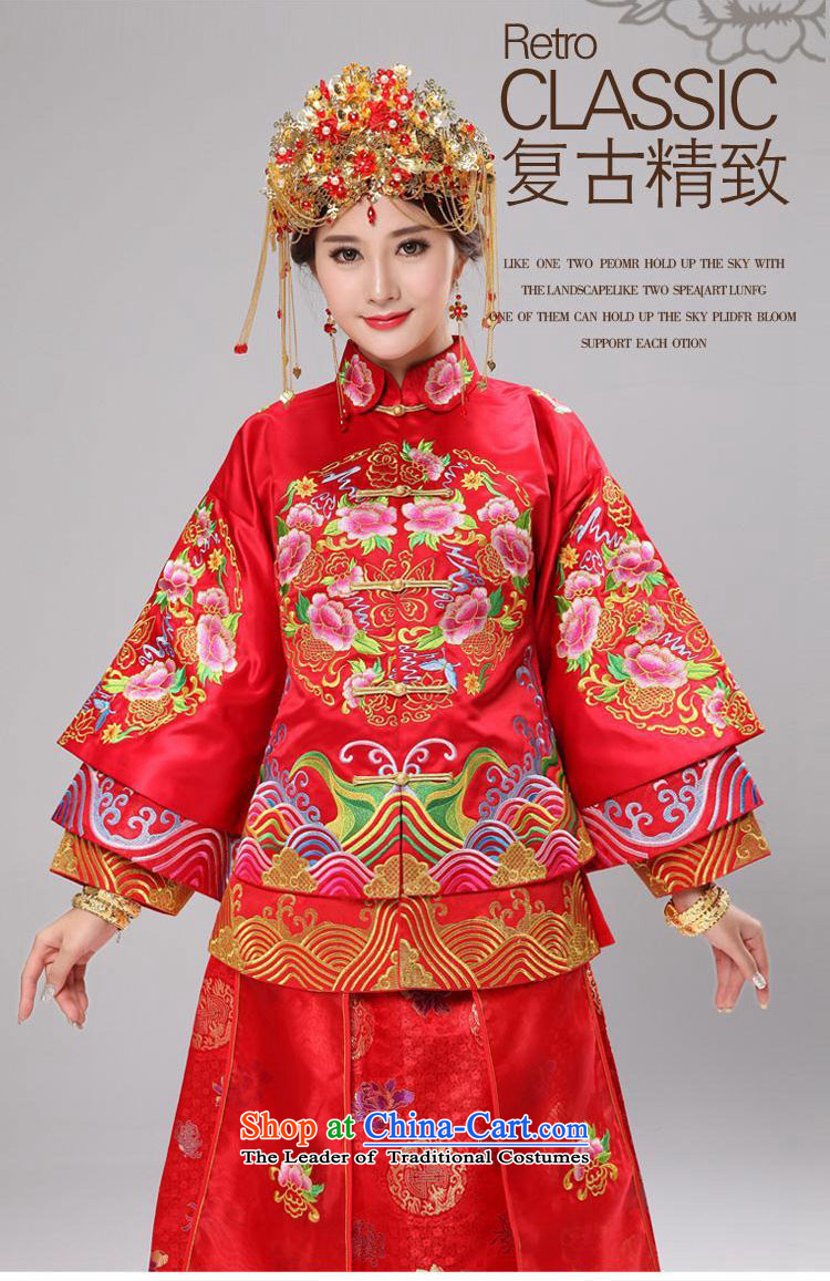 The Syrian Arab Republic 2015 marriage-soo time wo service Chinese Dress retro wedding dress manually use Su Su kimono skirt Wo Service bridal dresses costume marriage solemnisation wedding gown red XXL picture, prices, brand platters! The elections are supplied in the national character of distribution, so action, buy now enjoy more preferential! As soon as possible.