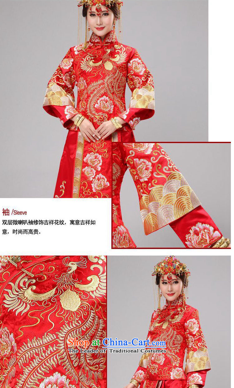 Time the new 2015 Syria high-end-use dragon serving wo embroidery wedding dress bride dress Chinese wedding dress costume bows service gold and silver thread use skirt red XS picture, prices, brand platters! The elections are supplied in the national character of distribution, so action, buy now enjoy more preferential! As soon as possible.