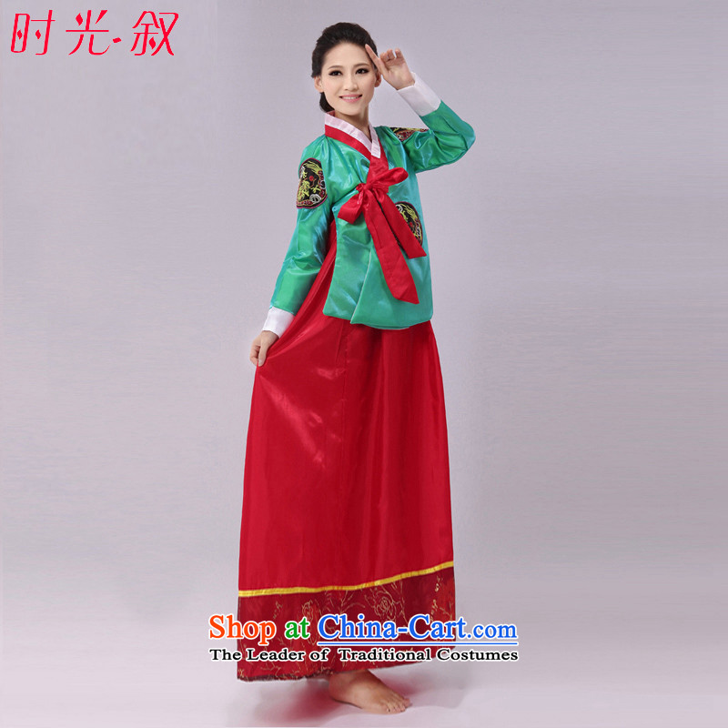 Time Syrian women's ancient Korean traditional Korean clothes cos female Korean national clothes, Ms. embroidered photo album dance performances to green buildings have code suitable 160-175cm