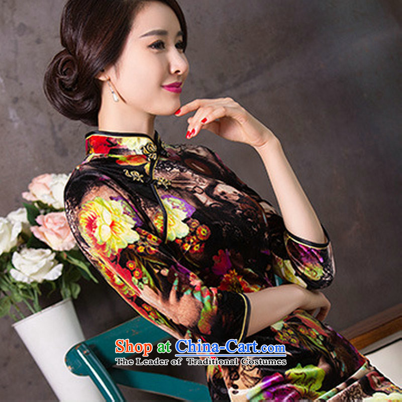 There is also a grand celebration Ms. Optimize Replace autumn cheongsam dress retro improved new temperament MOM 2015 replacing qipao gown sm6550 skirt picture color is optimized color 9D XXL, shopping on the Internet has been pressed.