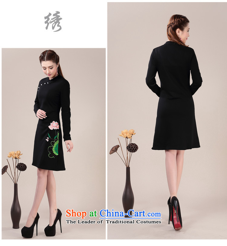 Matami Ms. Audrey Eu Fall/Winter Collections, forming the skirt Sau San video thin long-sleeved cheongsam dress black XXL picture, prices, brand platters! The elections are supplied in the national character of distribution, so action, buy now enjoy more preferential! As soon as possible.