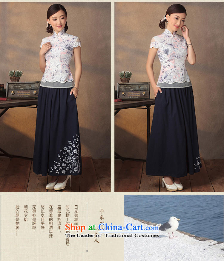 A Pinwheel Without Wind Flower-Madeunlike Yat Xia Xue woven shirts 2015 Summer qipao new products of ethnic retro short-sleeved blouses Tang pink  L picture, prices, brand platters! The elections are supplied in the national character of distribution, so action, buy now enjoy more preferential! As soon as possible.