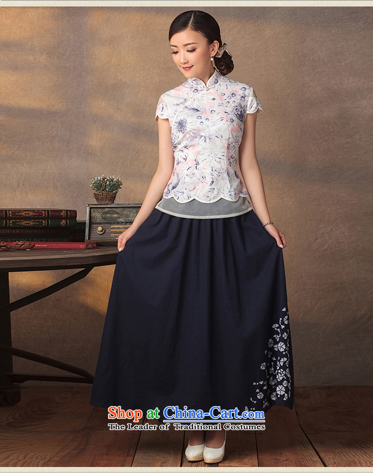 A Pinwheel Without Wind Flower-Madeunlike Yat Xia Xue woven shirts 2015 Summer qipao new products of ethnic retro short-sleeved blouses Tang pink  L picture, prices, brand platters! The elections are supplied in the national character of distribution, so action, buy now enjoy more preferential! As soon as possible.