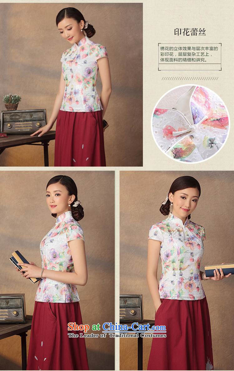 A Pinwheel Without Wind Butterflies-Yuk Yat 2015 Summer retro China wind improved Han-summer ethnic Republic of Korea qipao shirt suit  L picture, prices, brand platters! The elections are supplied in the national character of distribution, so action, buy now enjoy more preferential! As soon as possible.