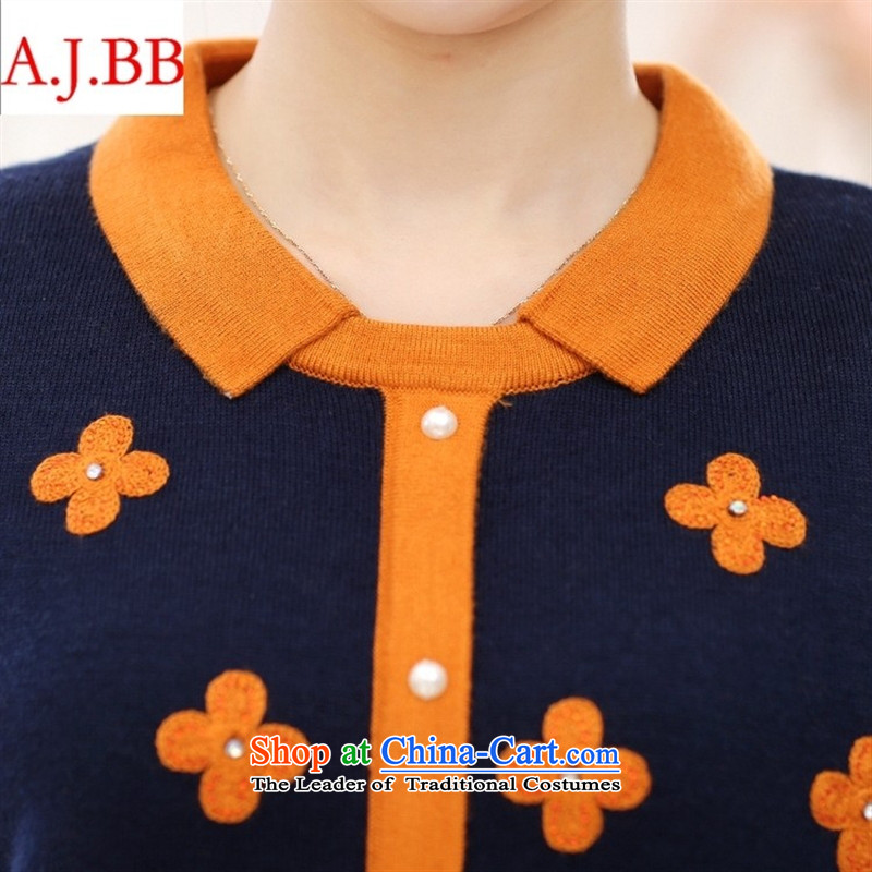 Orange Tysan * autumn and winter in the new Elderly Women New autumn large boxed loose mother Dressed Dolls, forming the basis for a sweater woolen sweater black 120,A.J.BB,,, shopping on the Internet