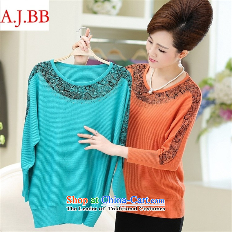 Orange Tysan * load new moms autumn boxed long-sleeved bat sleeves shirt shirts, forming the elderly people in the middle-aged women 40-50 knitwear 115,A.J.BB,,, orange shopping on the Internet