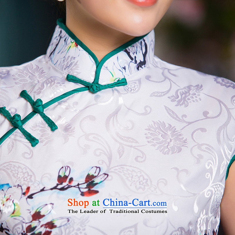 Time the new 2015 Syria cheongsam dress girls improved stylish Sau San temperament graphics and video thin thin package dresses , Syria has been pressed time shopping on the Internet