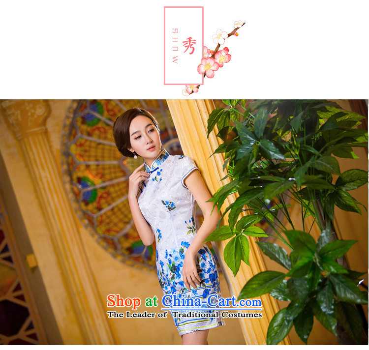 Time Syrian Chinese qipao 2015 new stylish improved female skirt temperament video thin package 