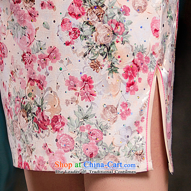 Time the new 2015 Syria Chinese cheongsam dress girls improved stylish Sau San temperament graphics and video thin thin package dresses XXL, time Syrian shopping on the Internet has been pressed.