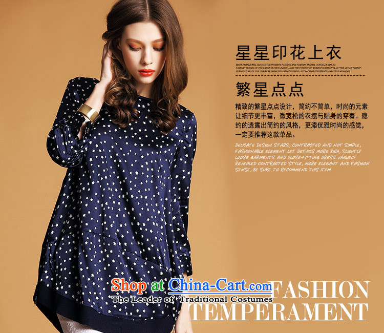 The main 2015 Spring/Summer Western big Couture fashion new liberal larger video thin 9 blue shirt stamp cuff L picture, prices, brand platters! The elections are supplied in the national character of distribution, so action, buy now enjoy more preferential! As soon as possible.