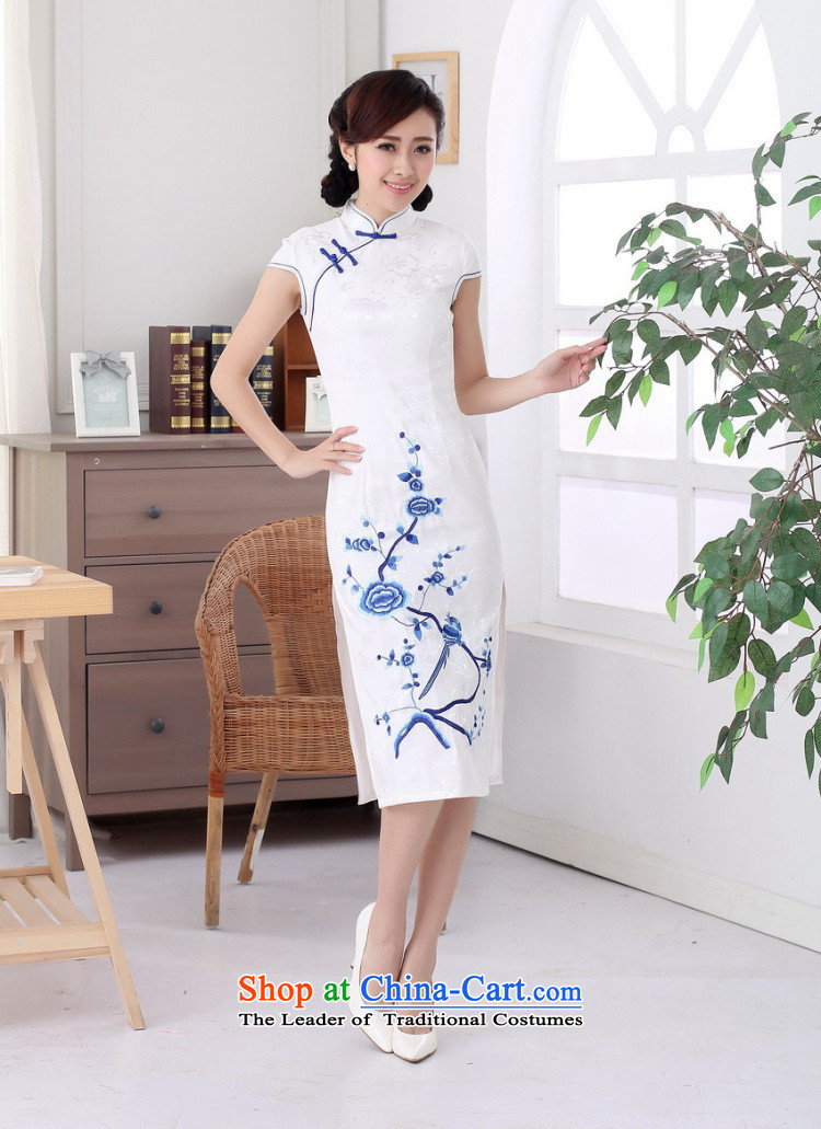 158 Jing cotton embroidery water droplets collar short-sleeve in Sau San long C0011 White 2XL Photo cheongsam, prices, brand platters! The elections are supplied in the national character of distribution, so action, buy now enjoy more preferential! As soon as possible.
