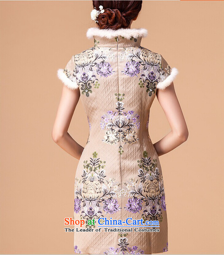 At the end of light cotton women qipao retro folder cheongsam dress cheongsam dress RX905 short apricot XXL picture, prices, brand platters! The elections are supplied in the national character of distribution, so action, buy now enjoy more preferential! As soon as possible.