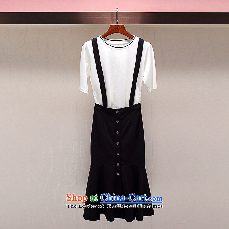 Ya-ting A5494 shop in long-Sau San strap dresses skirts two kit black T-shirt with round collar M picture, prices, brand platters! The elections are supplied in the national character of distribution, so action, buy now enjoy more preferential! As soon as possible.