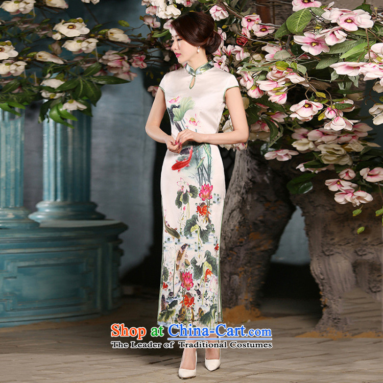 The end of the light of ethnic temperament cheongsam dress silk Sau San retro long qipao FZZ304 improved picture color pictures, prices, XXL brand platters! The elections are supplied in the national character of distribution, so action, buy now enjoy more preferential! As soon as possible.