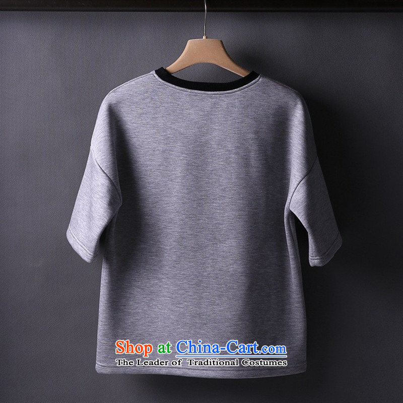 Mano-hwan's European Women in Europe 2015 site new space cotton short-sleeved T-shirt  , gray T-shirt 1831 card Shan House (KASHAN.JJ) , , , shopping on the Internet