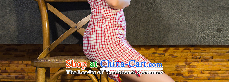 Mr YUEN Hung Ling of 2015 Summer cheongsam dress new temperament Ms. latticed summer retro improvement of qipao cheongsam dress QD242 red checkered picture XL, prices, brand platters! The elections are supplied in the national character of distribution, so action, buy now enjoy more preferential! As soon as possible.