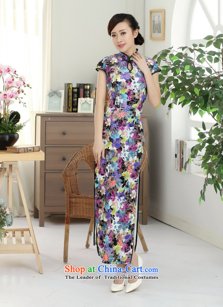 Dan breathing new for women Chinese qipao and long elegant beauty collar really improved scouring pads long skirt dress e heart XL Photo, prices, brand platters! The elections are supplied in the national character of distribution, so action, buy now enjoy more preferential! As soon as possible.