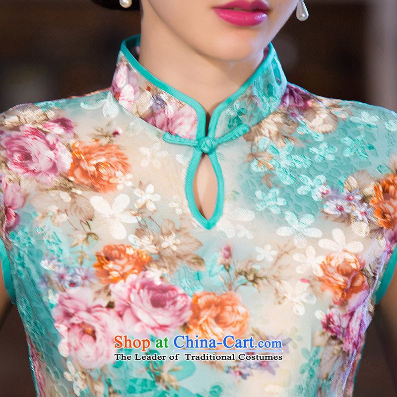 Yuan of autumn 2015 load spirit Yui cheongsam dress in new long temperament improved cheongsam dress cheongsam dress QD254 retro long picture color M YUAN YUAN of SU) , , , shopping on the Internet