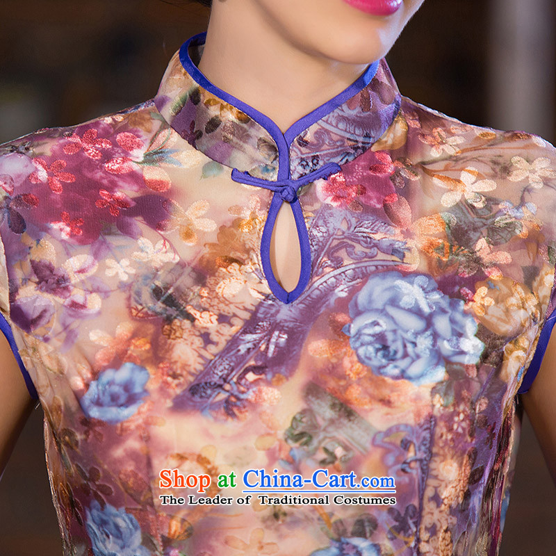 Yuan of Samuel cycle in 2015 temperament cheongsam dress up of daily new improved qipao gown QD255 long qipao picture color pixel YUAN YUAN S, SU) , , , shopping on the Internet
