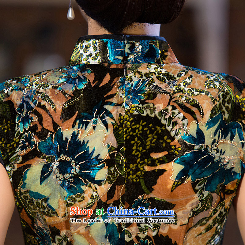 Yuan of the Elbe 2015 new cheongsam dress with retro look like the fall of qipao improvement long cheongsam dress cheongsam dress QD257 picture color pixel YUAN YUAN XXL, SU) , , , shopping on the Internet