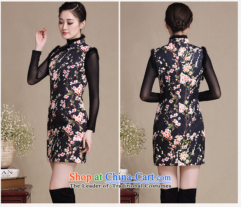 Yuan of Ching-mui 2015 new cheongsam dress winter clothing in cuff retro-thick hair for improved qipao cheongsam dress of ethnic women 5138 picture color pictures, prices, XXL brand platters! The elections are supplied in the national character of distribution, so action, buy now enjoy more preferential! As soon as possible.