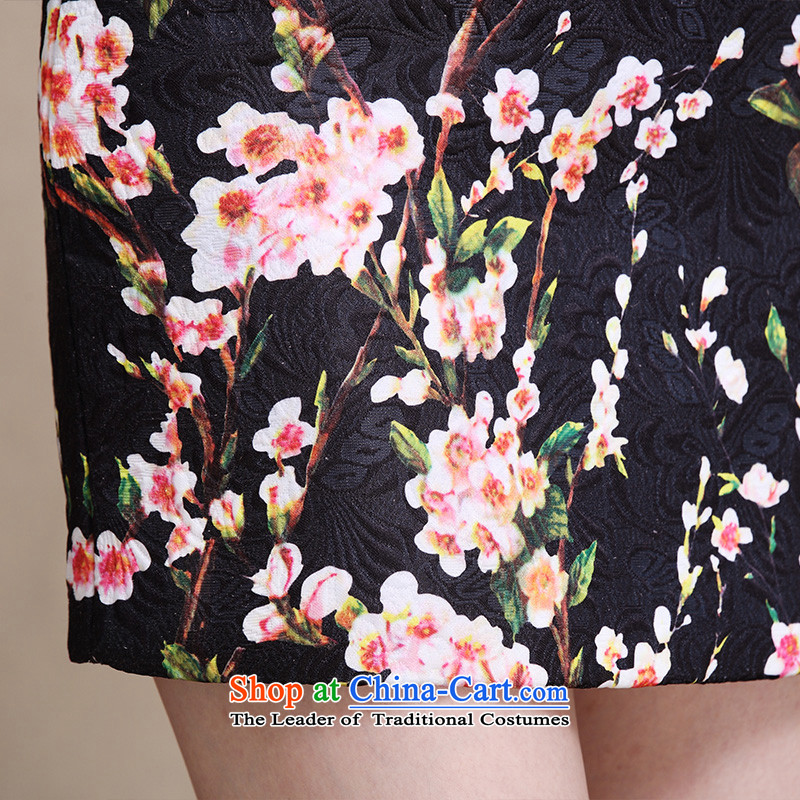 Yuan of Ching-mui 2015 new cheongsam dress winter clothing in cuff retro-thick hair for improved qipao cheongsam dress of ethnic women 5138 picture color pixel YUAN YUAN XXL, SU) , , , shopping on the Internet