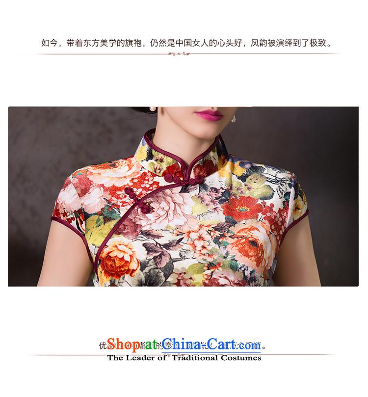 Yuan of thousands of flowers velvet cheongsam dress new retro improved cheongsam dress daily retro temperament cheongsam dress suit M pictures, QD265 price, brand platters! The elections are supplied in the national character of distribution, so action, buy now enjoy more preferential! As soon as possible.