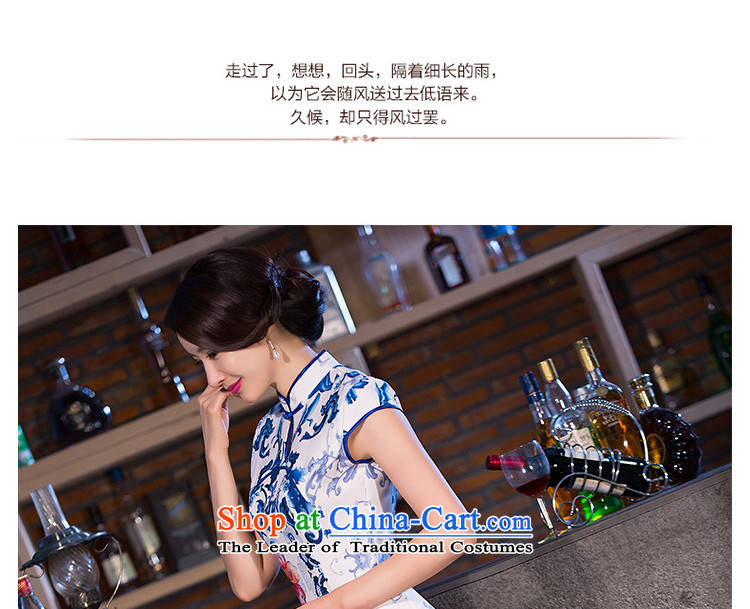 Yuan of spirit smoke porcelain cheongsam dress in new long cheongsam look stylish retro improved long qipao gown QD270 picture color pictures, prices, XXL brand platters! The elections are supplied in the national character of distribution, so action, buy now enjoy more preferential! As soon as possible.
