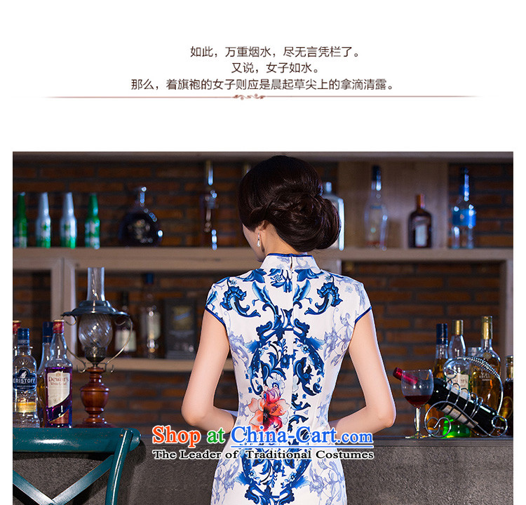 Yuan of spirit smoke porcelain cheongsam dress in new long cheongsam look stylish retro improved long qipao gown QD270 picture color pictures, prices, XXL brand platters! The elections are supplied in the national character of distribution, so action, buy now enjoy more preferential! As soon as possible.