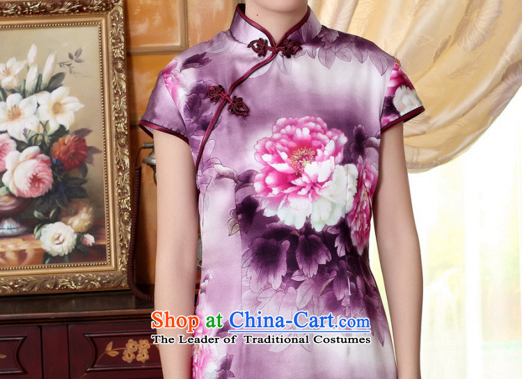 Yet the new floor floor summer dresses autumn colors pure silk positioning of Mudan Elastic satin poster short qipao Tang dynasty picture color M brand, prices, picture platters! The elections are supplied in the national character of distribution, so action, buy now enjoy more preferential! As soon as possible.