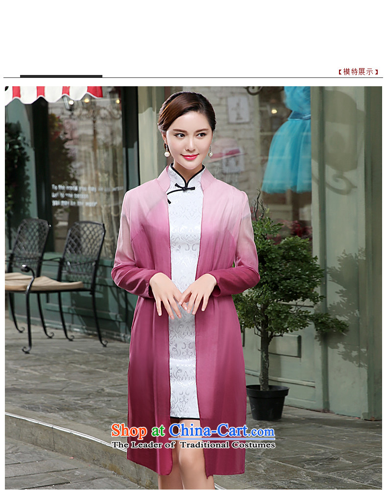 [Sau Kwun Tong] 2015 Autumn Load New Noye, gradients thin coat Tang dynasty cheongsam with floral XXL picture, prices, brand platters! The elections are supplied in the national character of distribution, so action, buy now enjoy more preferential! As soon as possible.