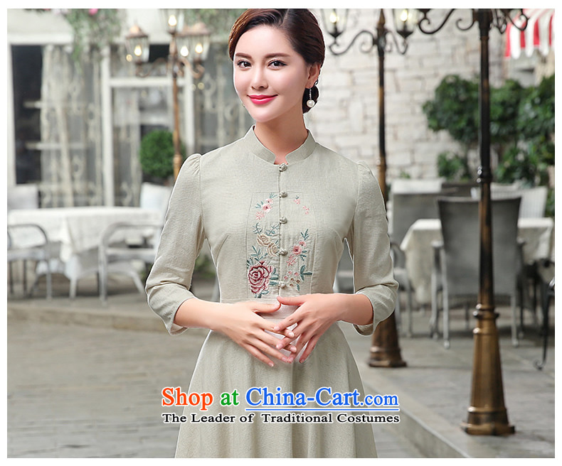 Sau Kwun Tong Sau Kwun Tong] [yu Joseph Chu New) 2015 ethnic exquisite embroidery cheongsam dress m Yellow XXL picture, prices, brand platters! The elections are supplied in the national character of distribution, so action, buy now enjoy more preferential! As soon as possible.