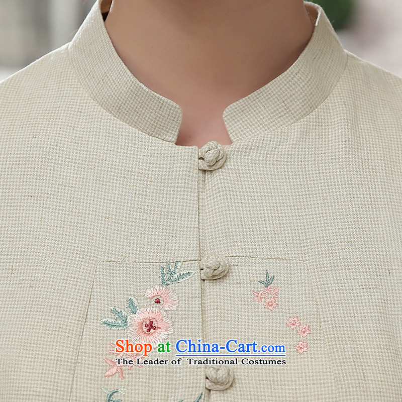 Sau Kwun Tong Sau Kwun Tong] [yu Joseph Chu New) 2015 ethnic exquisite embroidery cheongsam dress m Yellow XXL, Sau Kwun Tong shopping on the Internet has been pressed.