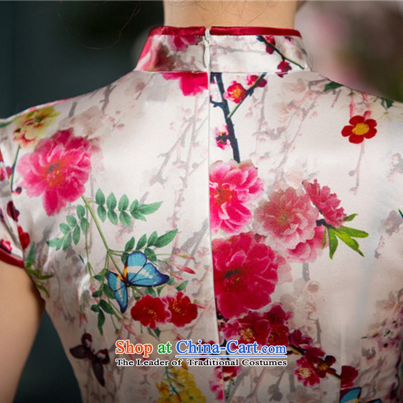 The Cayman Mui 2015 歆 Silk Cheongsam summer improved stylish ethnic cheongsam dress cheongsam dress SZ S2236 2XL, 歆 ink (MOXIN) , , , shopping on the Internet